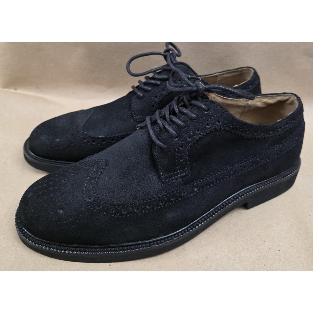 Polo Ralph Lauren (Sz 10.5 D) Torrington TORNGTN Black Wingtip Oxford Shoes Mens